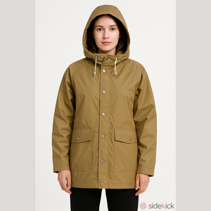 3/$10 Rontè Tan All Weather Hooded Jacket